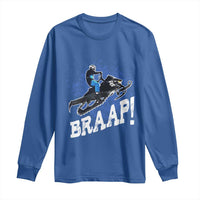Snowmobile Braaap Long Sleeve Shirt Snowcross Snow Sled Extreme Outdoor Winter Sports - Wonder Print Shop