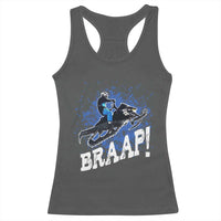 Snowmobile Braaap Racerback Tank Top Snowcross Snow Sled Extreme Outdoor Winter Sports - Wonder Print Shop