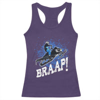 Snowmobile Braaap Racerback Tank Top Snowcross Snow Sled Extreme Outdoor Winter Sports - Wonder Print Shop