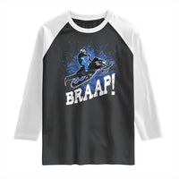 Snowmobile Braaap Raglan Shirt Snowcross Snow Sled Extreme Outdoor Winter Sports - Wonder Print Shop