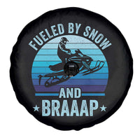 Funny Snowmobile Spare Tire Cover Fueled By Snow And Braaap Winter Sports - Wonder Print Shop