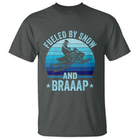 Funny Snowmobile T Shirt Fueled By Snow And Braaap Winter Sports - Wonder Print Shop