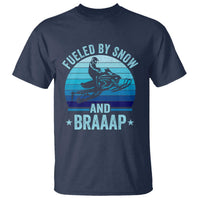 Funny Snowmobile T Shirt Fueled By Snow And Braaap Winter Sports - Wonder Print Shop