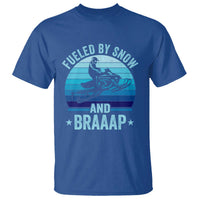 Funny Snowmobile T Shirt Fueled By Snow And Braaap Winter Sports - Wonder Print Shop
