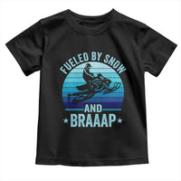 Funny Snowmobile Toddler T Shirt Fueled By Snow And Braaap Winter Sports - Wonder Print Shop