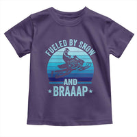 Funny Snowmobile Toddler T Shirt Fueled By Snow And Braaap Winter Sports - Wonder Print Shop