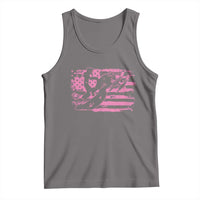 Snowmobile Snowcross Girls Pink American Flag Tank Top - Wonder Print Shop