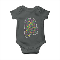 Funny Mardi Gras Alabama Map Coquette Bow Baby Onesie Moon Pie Carnival Joe Cain Beads