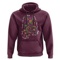 Funny Mardi Gras Alabama Map Coquette Bow Hoodie Moon Pie Carnival Joe Cain Beads