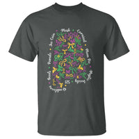 Funny Mardi Gras Alabama Map Coquette Bow T Shirt Moon Pie Carnival Joe Cain Beads