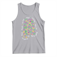 Funny Mardi Gras Alabama Map Coquette Bow Tank Top Moon Pie Carnival Joe Cain Beads