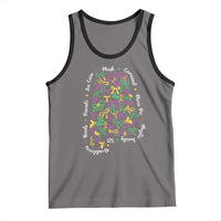 Funny Mardi Gras Alabama Map Coquette Bow Tank Top Moon Pie Carnival Joe Cain Beads