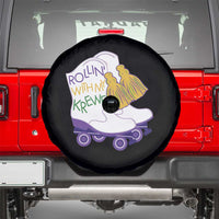 Funny Mardi Gras Spare Tire Cover Rollin' With My Krewe Marching Boots Carnival Party