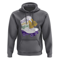 Funny Mardi Gras Hoodie Rollin' With My Krewe Marching Boots Carnival Party