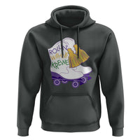 Funny Mardi Gras Hoodie Rollin' With My Krewe Marching Boots Carnival Party