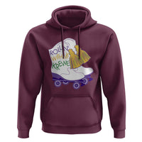 Funny Mardi Gras Hoodie Rollin' With My Krewe Marching Boots Carnival Party