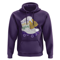 Funny Mardi Gras Hoodie Rollin' With My Krewe Marching Boots Carnival Party