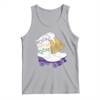 Funny Mardi Gras Tank Top Rollin' With My Krewe Marching Boots Carnival Party
