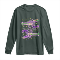 Funny Cajun Crawfish Boil Mardi Gras Long Sleeve Shirt What's Crackin