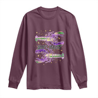 Funny Cajun Crawfish Boil Mardi Gras Long Sleeve Shirt What's Crackin