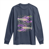 Funny Cajun Crawfish Boil Mardi Gras Long Sleeve Shirt What's Crackin
