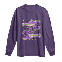 Funny Cajun Crawfish Boil Mardi Gras Long Sleeve Shirt What's Crackin