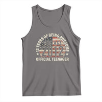 13th Birthday Tank Top Vintage 2012 Official Teenager 13 Years Of Being Awesome American Flag