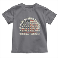13th Birthday Toddler T Shirt Vintage 2012 Official Teenager 13 Years Of Being Awesome American Flag