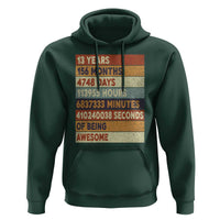 Funny 13th Birthday Hoodie 13 Years 156 Months 4748 Days Vintage Retro