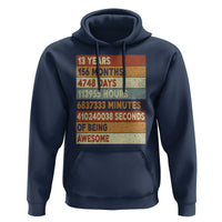 Funny 13th Birthday Hoodie 13 Years 156 Months 4748 Days Vintage Retro