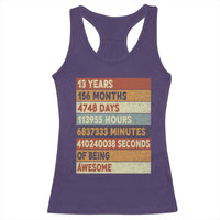Funny 13th Birthday Racerback Tank Top 13 Years 156 Months 4748 Days Vintage Retro