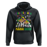 Funny This Teacher Loves Mardi Gras Hoodie King Cake Jester Hat