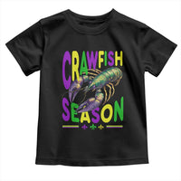 Funny Cajun Crawfish Boil Mardi Gras Toddler T Shirt Crawfish Season Fleur De Lis