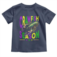 Funny Cajun Crawfish Boil Mardi Gras Toddler T Shirt Crawfish Season Fleur De Lis
