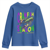 Funny Cajun Crawfish Boil Mardi Gras Youth Sweatshirt Crawfish Season Fleur De Lis
