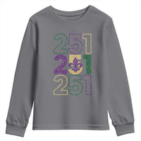 Funny Mobile Mardi Gras 251 Youth Sweatshirt Glitter Print Area Code