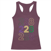 Funny The Coast Mardi Gras 228 Racerback Tank Top Glitter Print Area Code