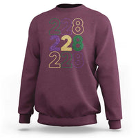 Funny The Coast Mardi Gras 228 Sweatshirt Glitter Print Area Code