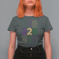 Funny The Coast Mardi Gras 228 T Shirt For Women Glitter Print Area Code