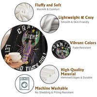 Crawfish Krewe Let The Good Times Roll Throw Blanket Funny Mardi Gras - Wonder Print Shop