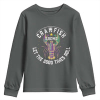 Crawfish Krewe Let The Good Times Roll Youth Sweatshirt Funny Mardi Gras - Wonder Print Shop