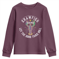 Crawfish Krewe Let The Good Times Roll Youth Sweatshirt Funny Mardi Gras - Wonder Print Shop