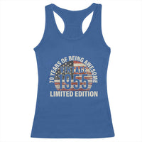 70th Birthday Racerback Tank Top Vintage 1955 Limited Edition 70 Years Of Being Awesome American Flag - Wonder Print Shop