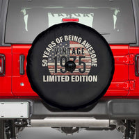 50th Birthday Spare Tire Cover Vintage 1975 Limited Edition 50 Years Of Being Awesome American Flag - Wonder Print Shop