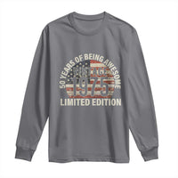 50th Birthday Long Sleeve Shirt Vintage 1975 Limited Edition 50 Years Of Being Awesome American Flag - Wonder Print Shop