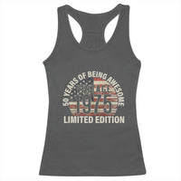 50th Birthday Racerback Tank Top Vintage 1975 Limited Edition 50 Years Of Being Awesome American Flag - Wonder Print Shop
