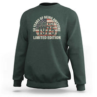 50th Birthday Sweatshirt Vintage 1975 Limited Edition 50 Years Of Being Awesome American Flag - Wonder Print Shop