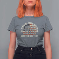 50th Birthday T Shirt For Women Vintage 1975 Limited Edition 50 Years Of Being Awesome American Flag - Wonder Print Shop