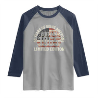 60th Birthday Raglan Shirt Vintage 1965 Limited Edition 60 Years Of Being Awesome American Flag - Wonder Print Shop