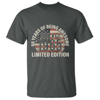 60th Birthday T Shirt Vintage 1965 Limited Edition 60 Years Of Being Awesome American Flag - Wonder Print Shop